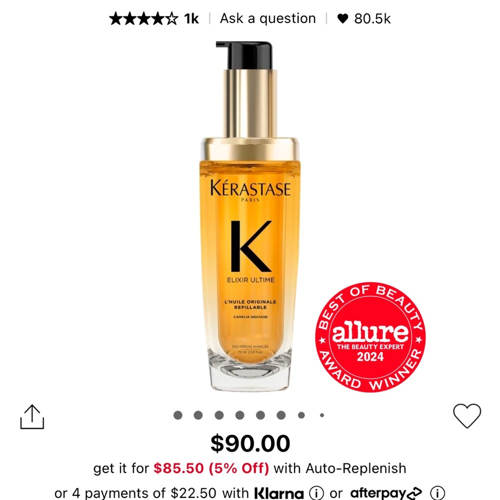 Kerastase elixir hair oil